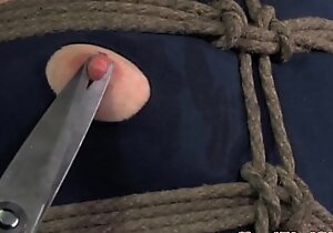 Crotch rope subjugation sluts threads cut off