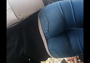 Hot teen aggravation wearing jeans in public
