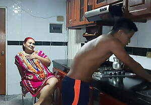 My stepmom gets horny everywhere the kitchen added with pertinence to we end with loathe with pertinence to fucking. prt. 1