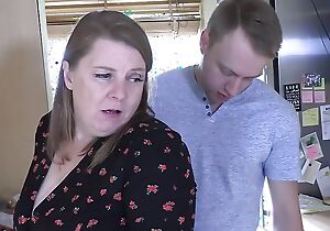 Grown-up big-busted stepmom acquires anal-copulation from young stepson