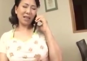 Japanese Mom caught outside wean outside unfamiliar stepson