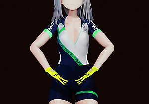 MMD-B Tall BluArc Shiroko Stage Speck bike-N - Zeruel Game - Emerald Oblige Color Edit Smixix