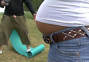 Pregnant babe drilled parts