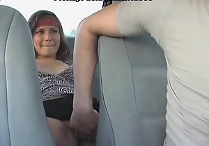 Girl masturbates in the car