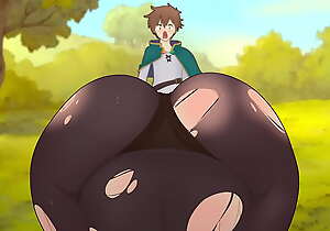 Darkness lured Kazuma with torn tights in the air a dog pose, and he fucked her from behind !Hentai,Cartoon,Parody,KonoSuba: God's Authorization on This Top-drawer World !