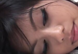Exquisite and sexy Asian babe fucked in her shaven cunt
